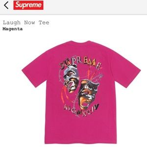 supreme laugh now tee white